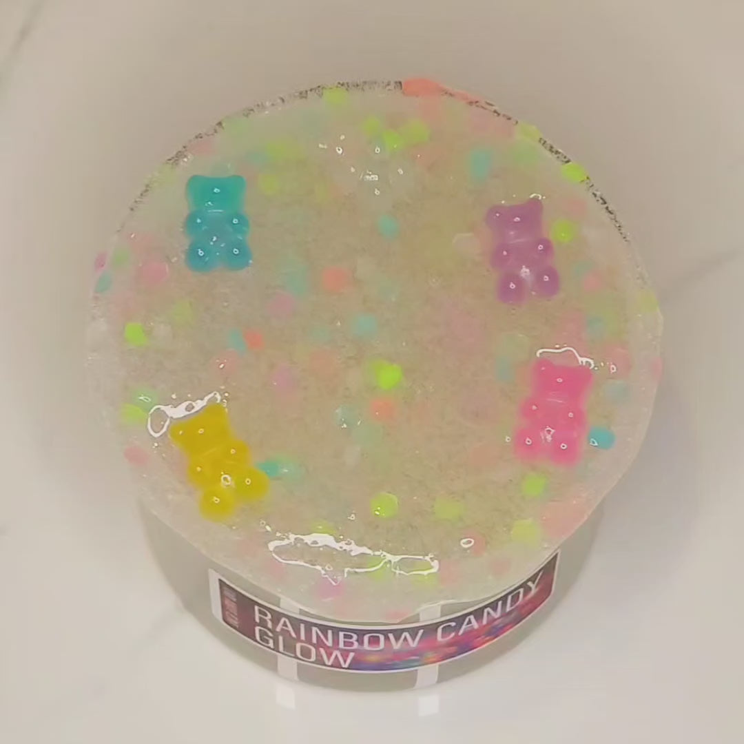 Rainbow Candy Glow Glow in the Dark Slime Poppy Mello Slimes