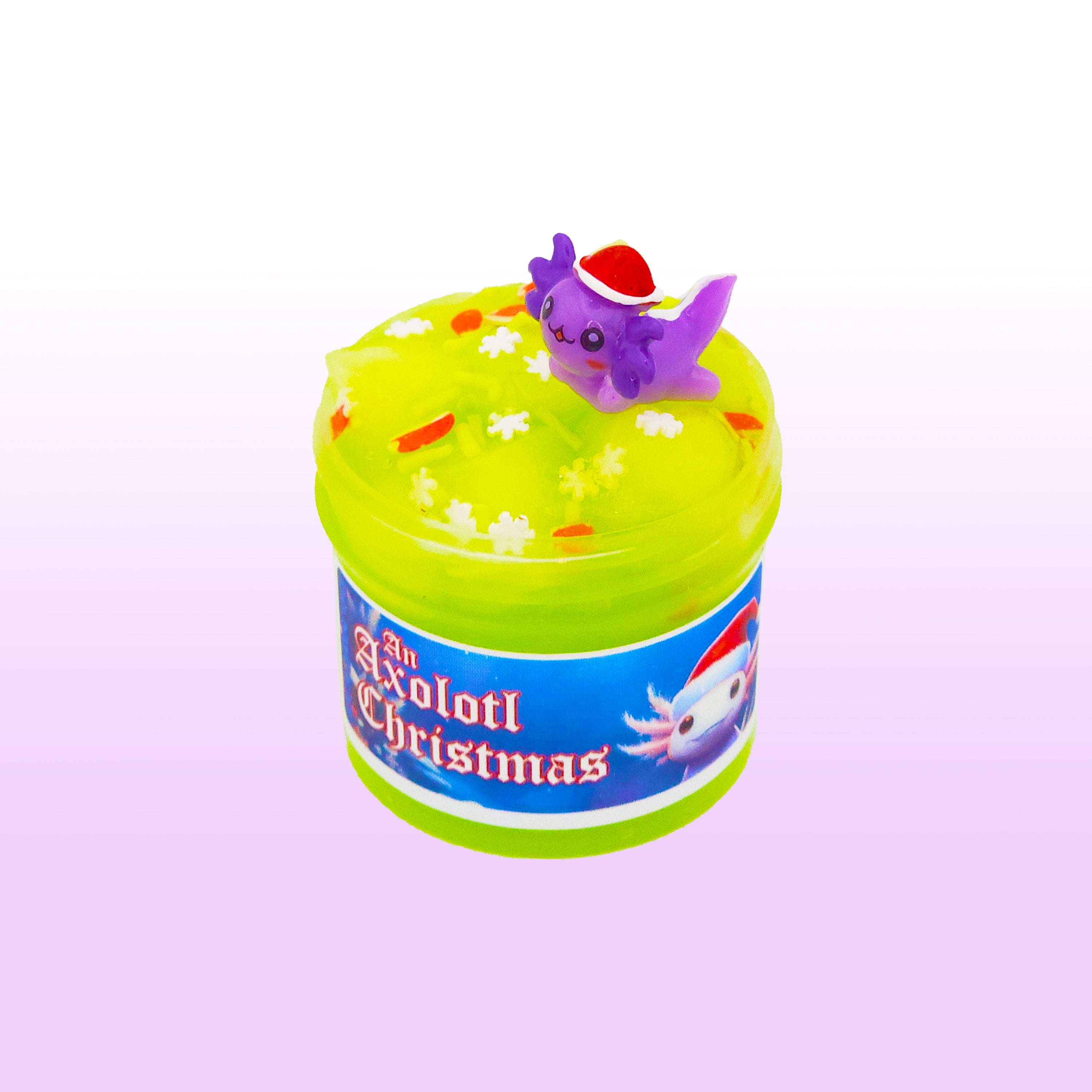 An Axolotl Christmas Slime