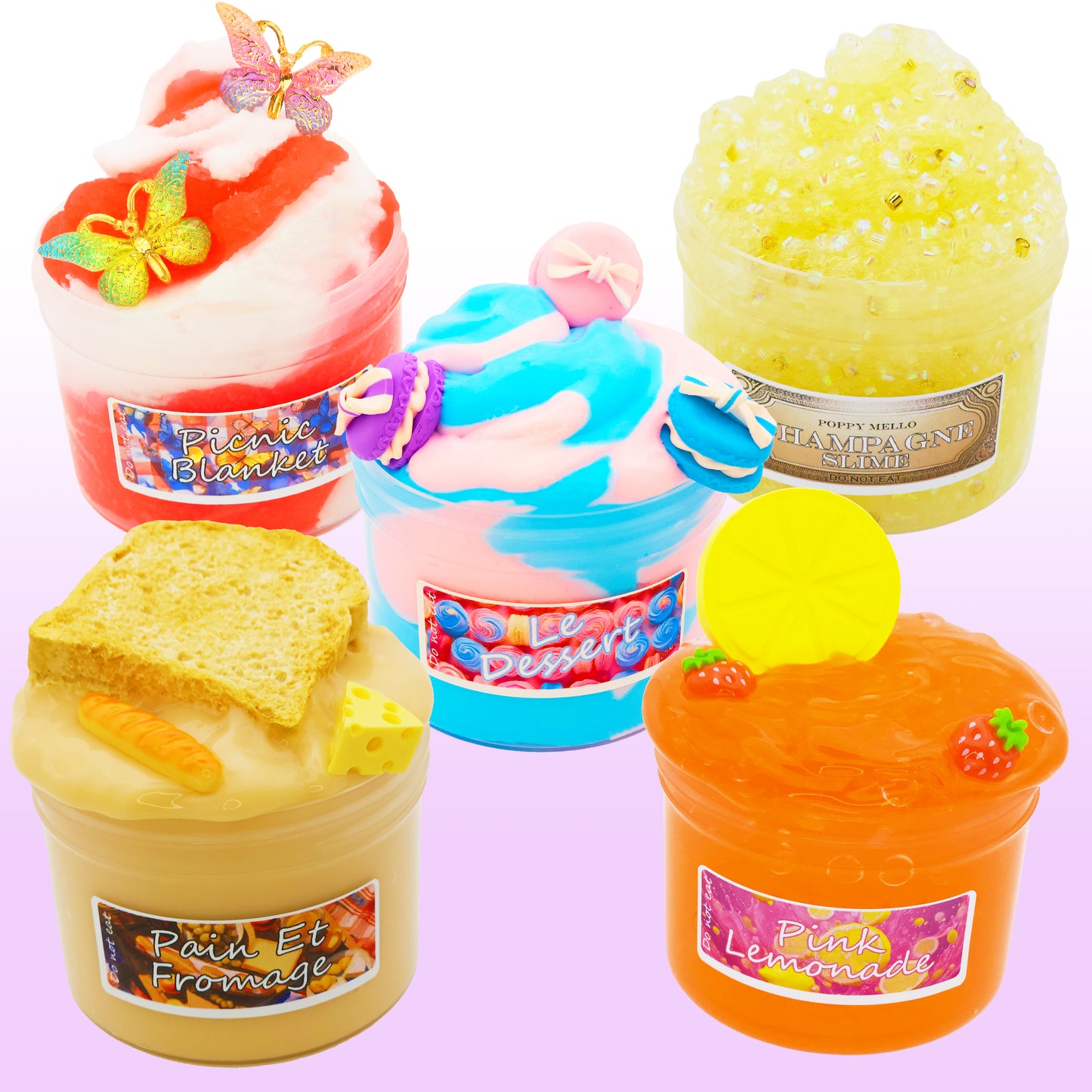 French Picnic Slime Bundle Poppy Mello Slime