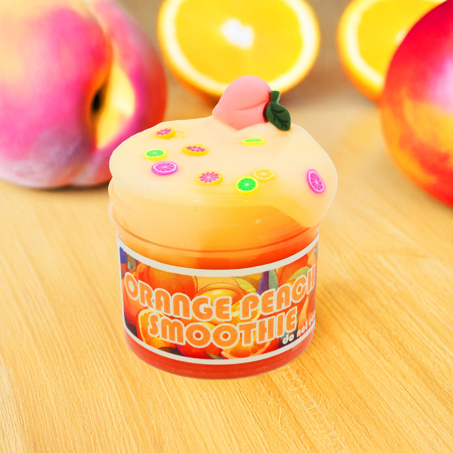 Orange Peach Smoothie Slime Poppy Mello Slimes