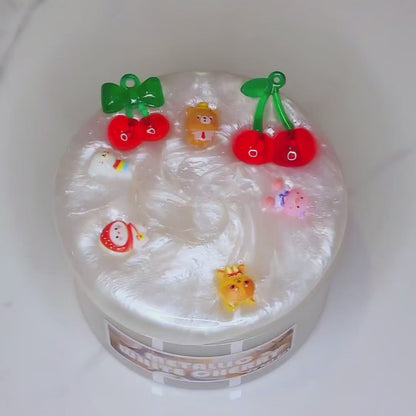 Metallic White Cherry Slime Poppy Mello Slimes