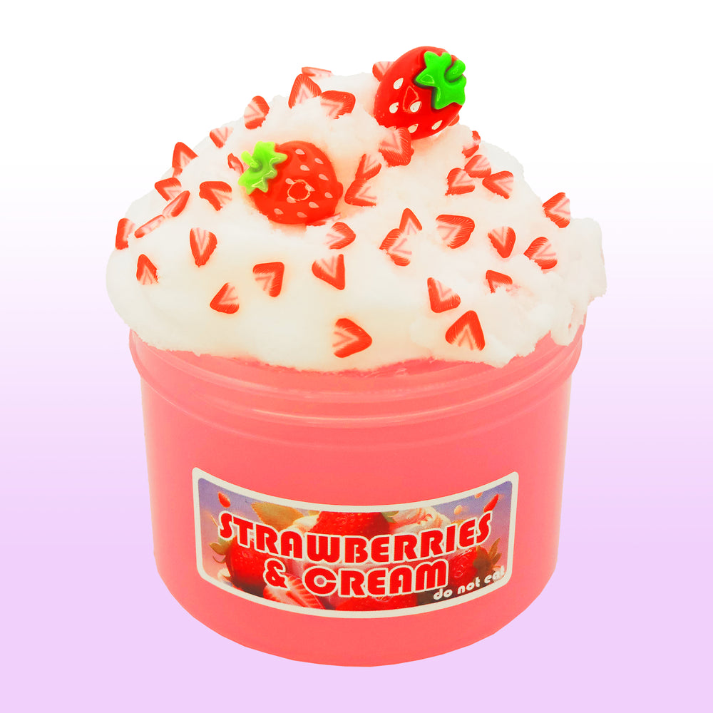 Strawberries and Cream Slime Poppy Mello Slimes